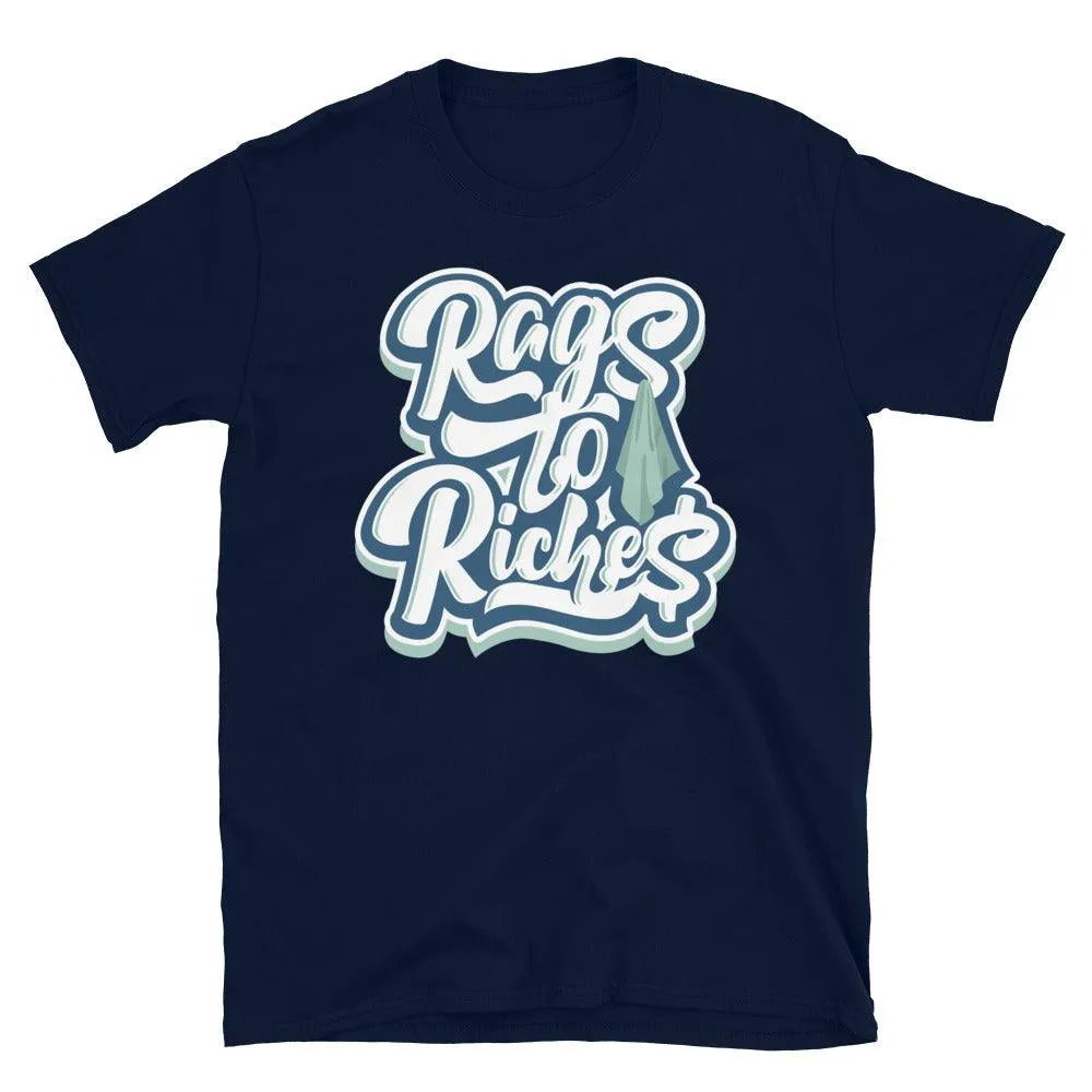 1 Mid Mystic Navy Mint Foam Shirt Rags To Riches