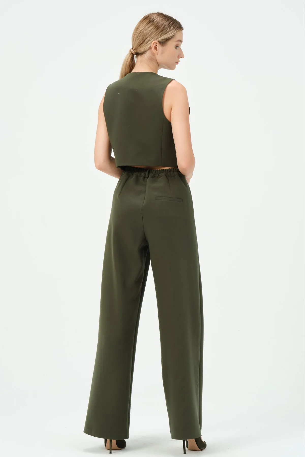 135-Grace Pants Wide Leg Khaki