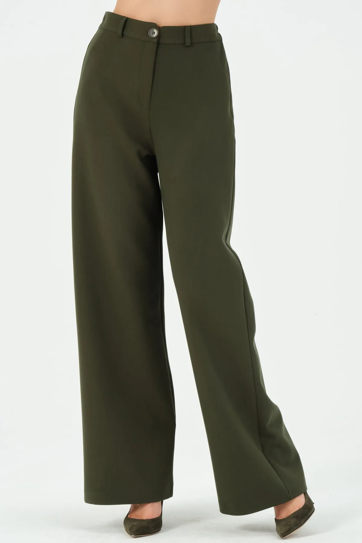 135-Grace Pants Wide Leg Khaki