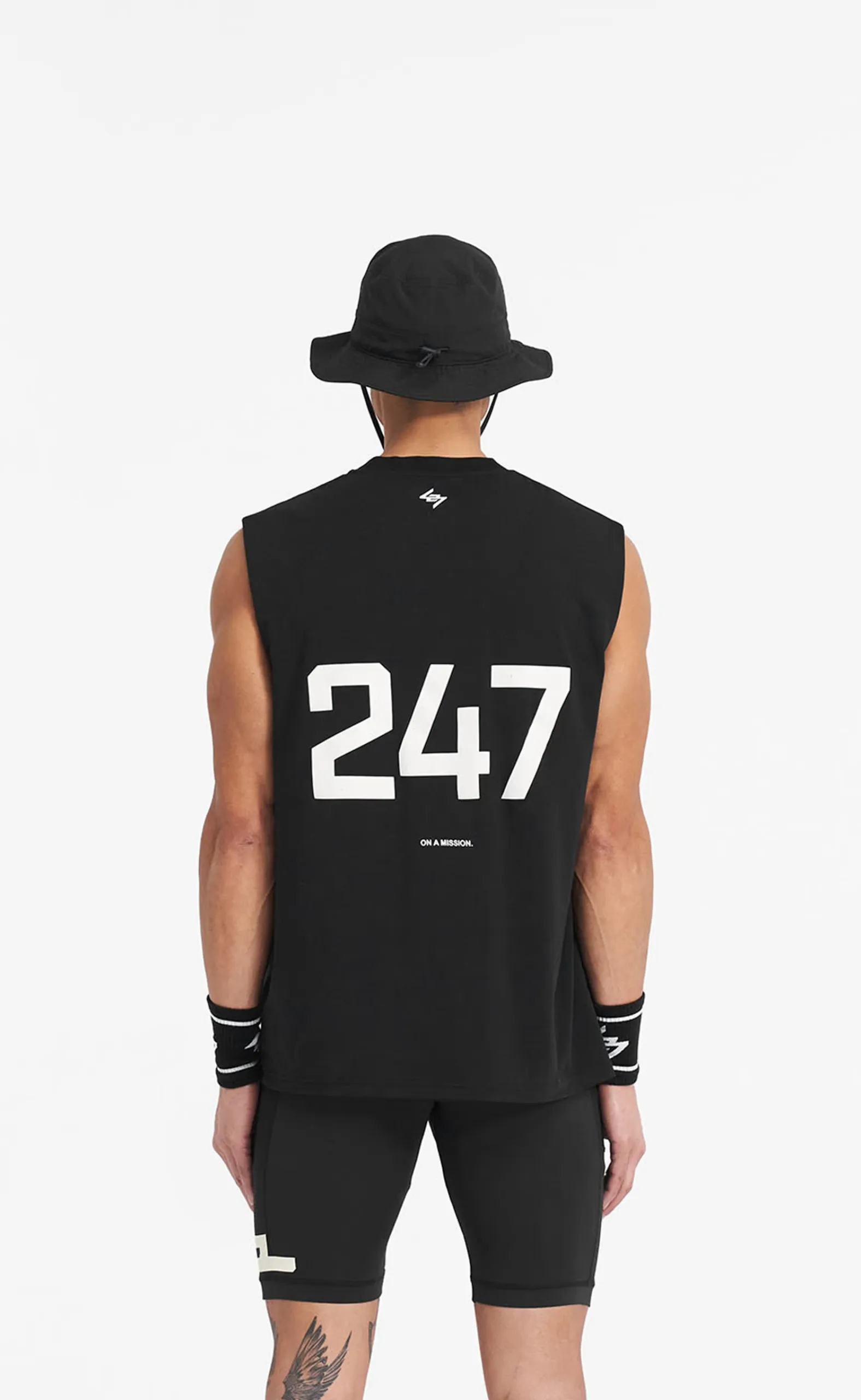 247 OVERSIZED JET BLACK TANKTOP