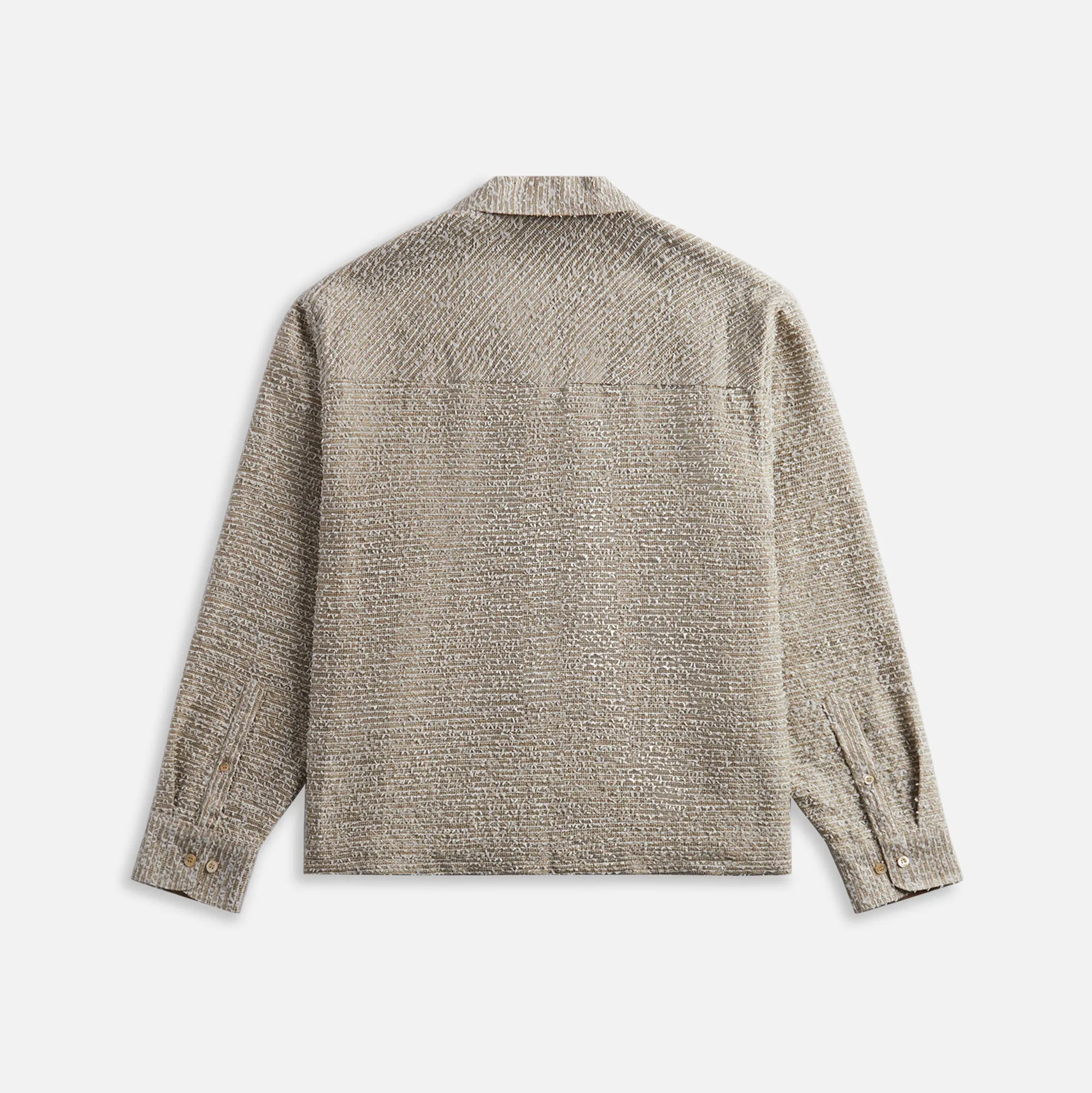 4S Designs AB Snarl Ribbon Tweed Shirt  - Khaki Striped