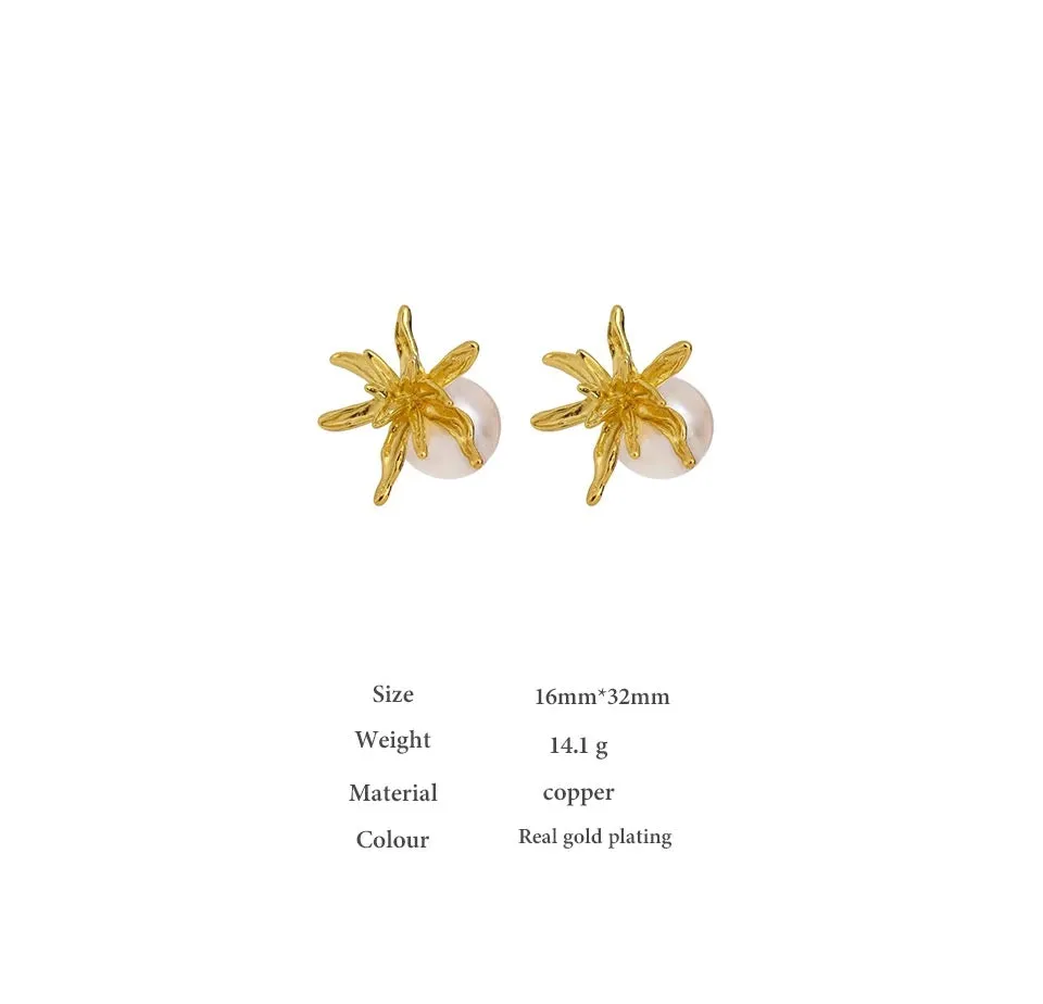 Abstract Flower Earrings