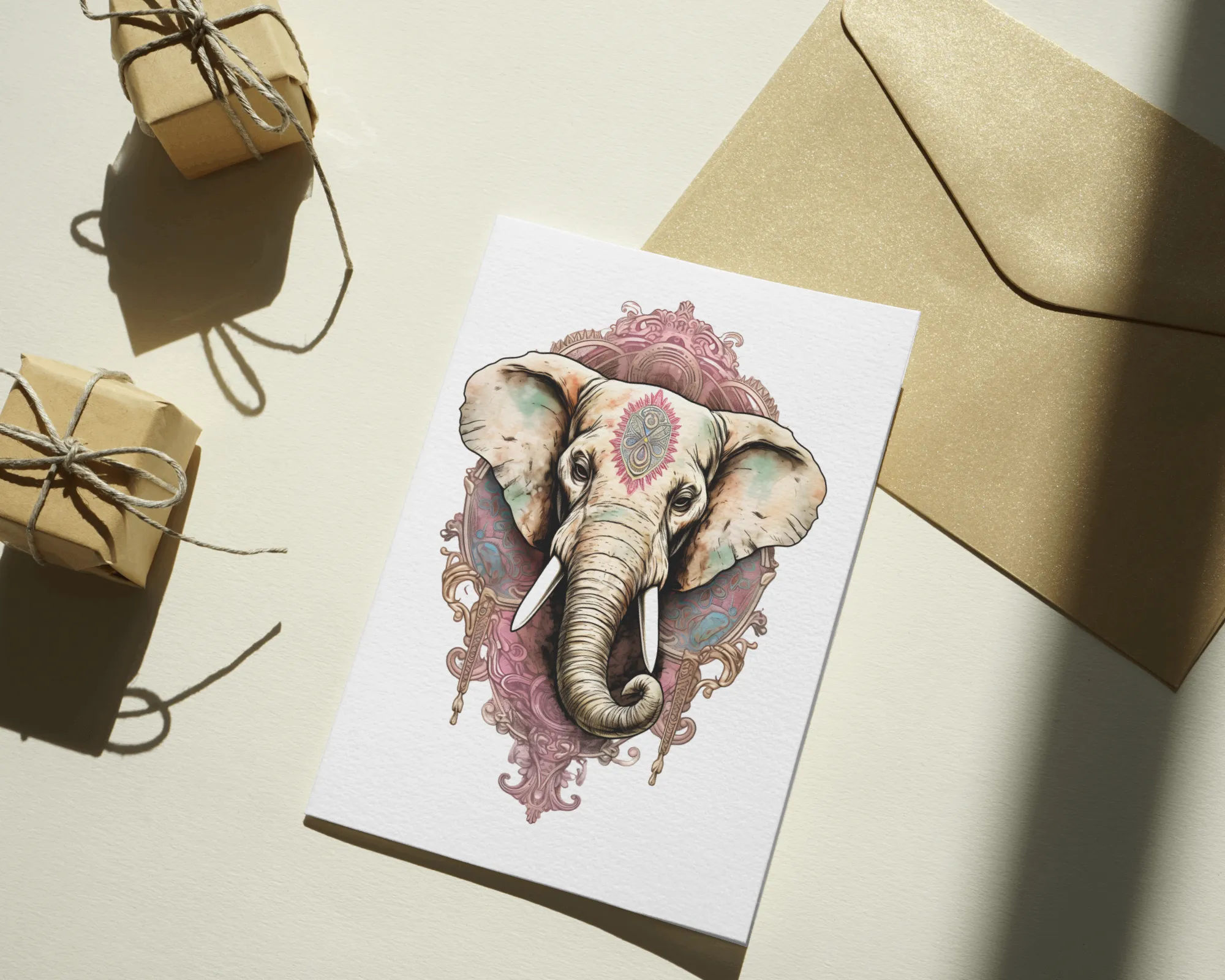 Adorable Spirit Animal Elephant PNG, Digital file