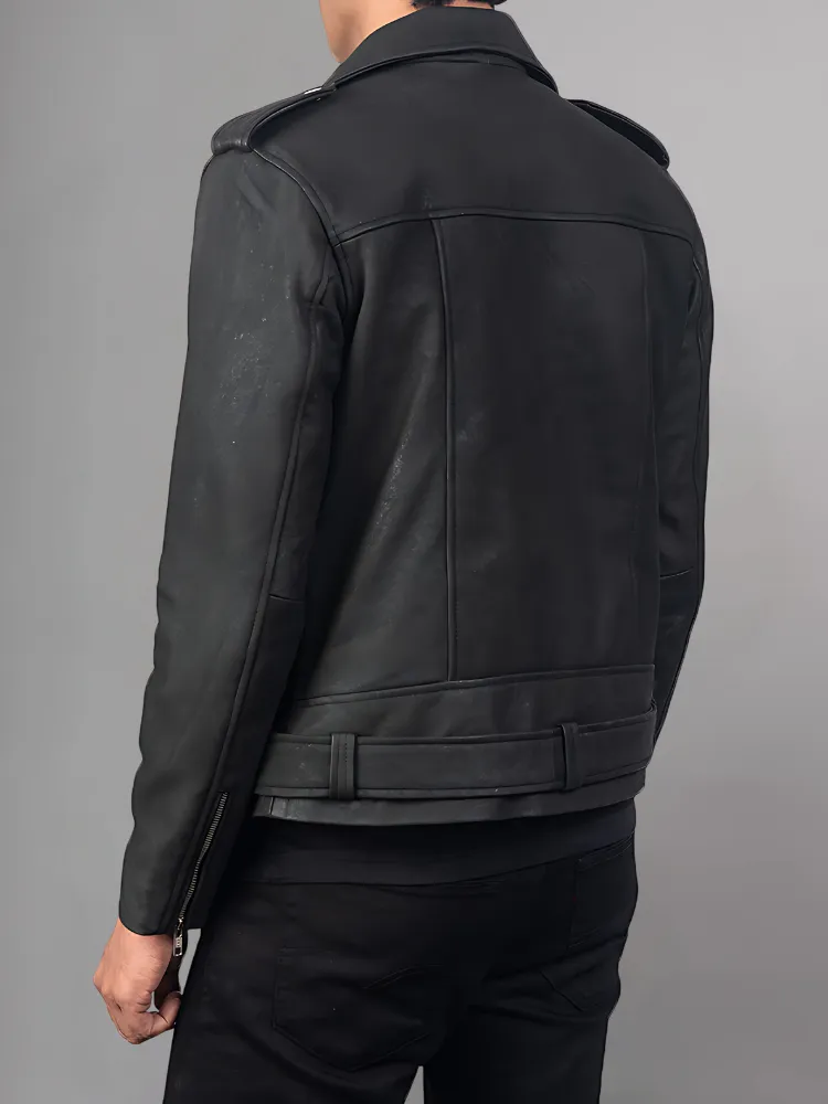 Allaric Alley Mocha Leather Biker Jacket