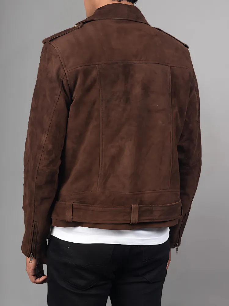 Allaric Alley Mocha Leather Biker Jacket