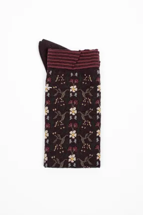 AM-774HS Wall Flower Socks Wine