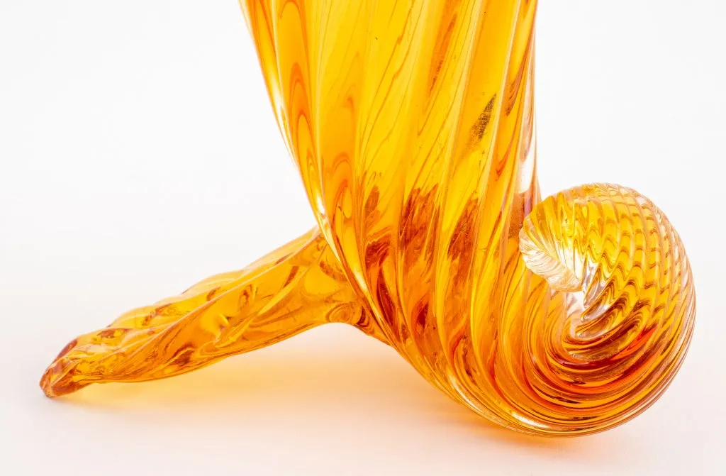 Amberina Glass Trumpet Vase, ca. 1900