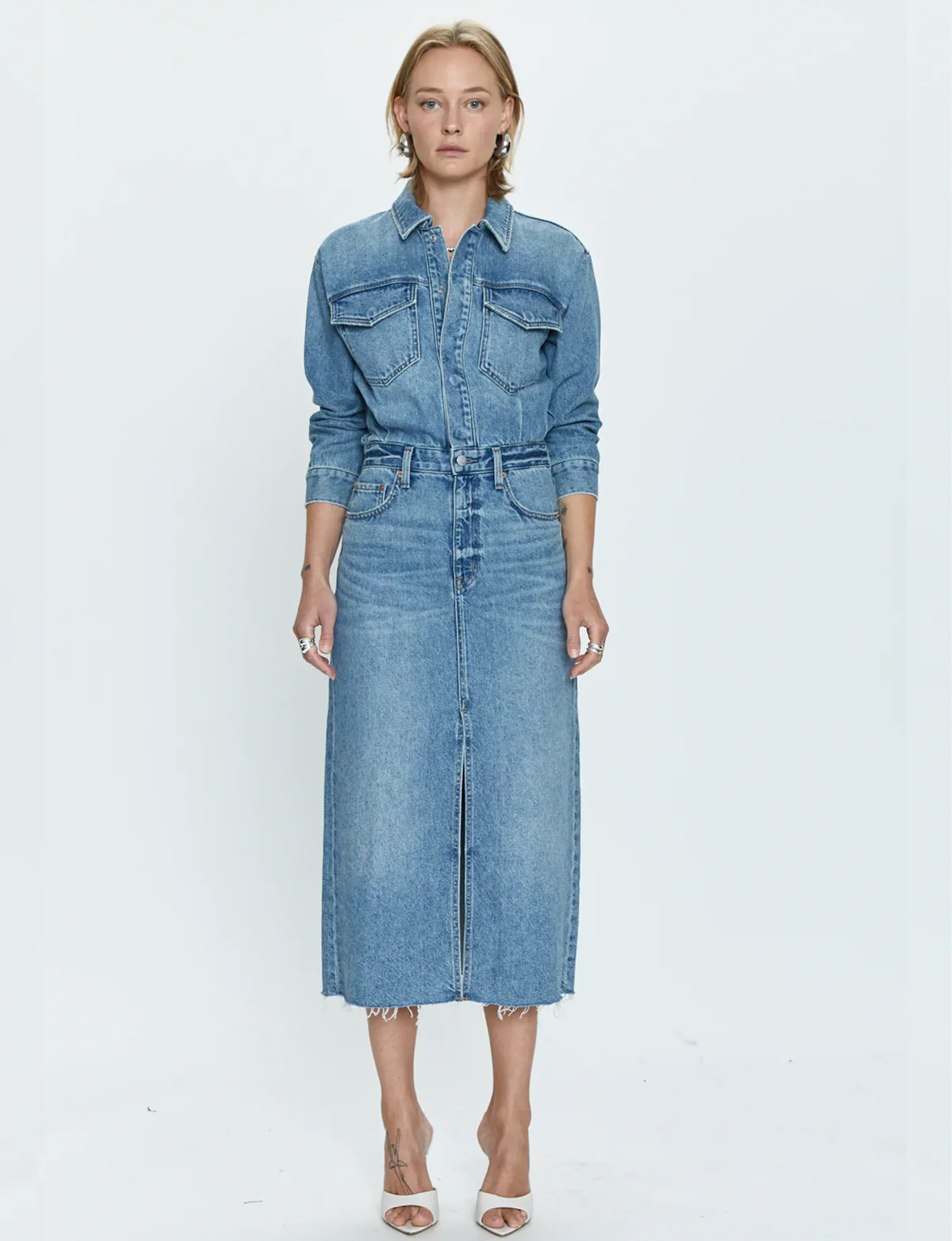 Amira Denim Midi Dress, Marcel