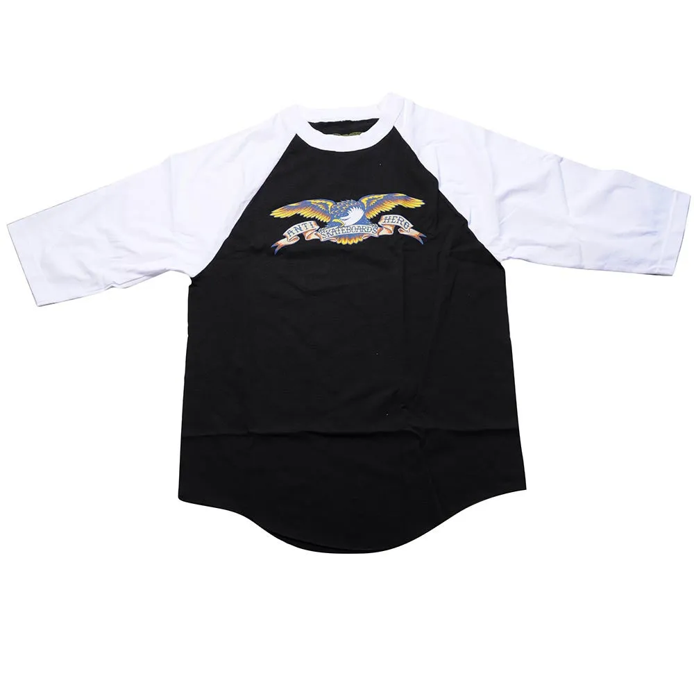 Anti-Hero Eagle 3/4 Sleeve Men's T-Shirt - Black/White