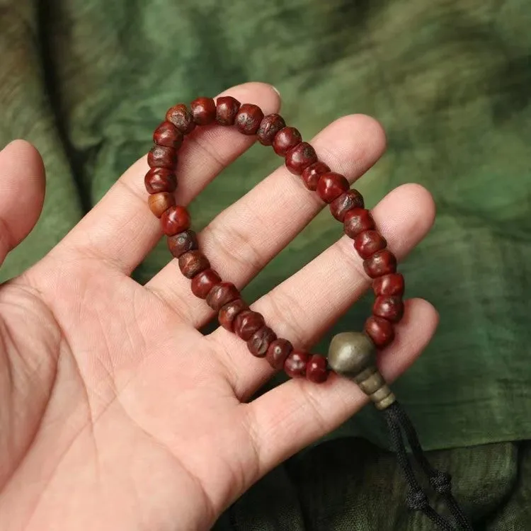 Antique Tibetan Small Bodhi Seed Wrist Mala