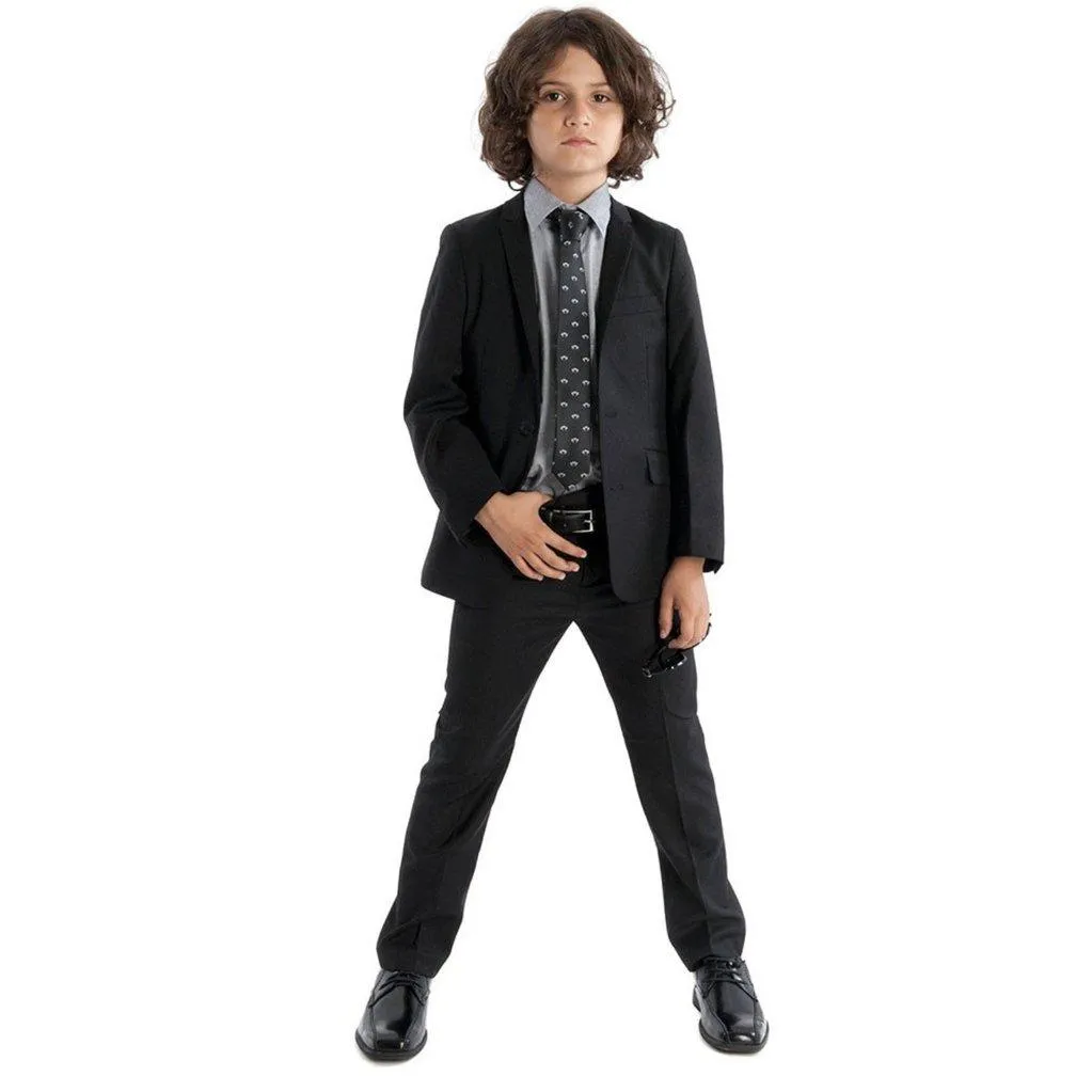 Appaman Mod Boys Slim Classic Black Suit _8SU6