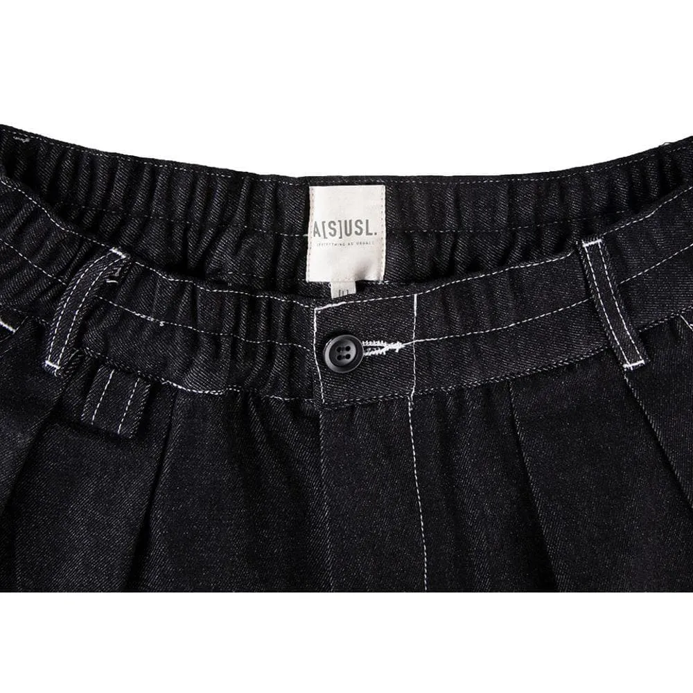 A[S]USL DENIM SIGNATURE PANTS-BLACK DENIM