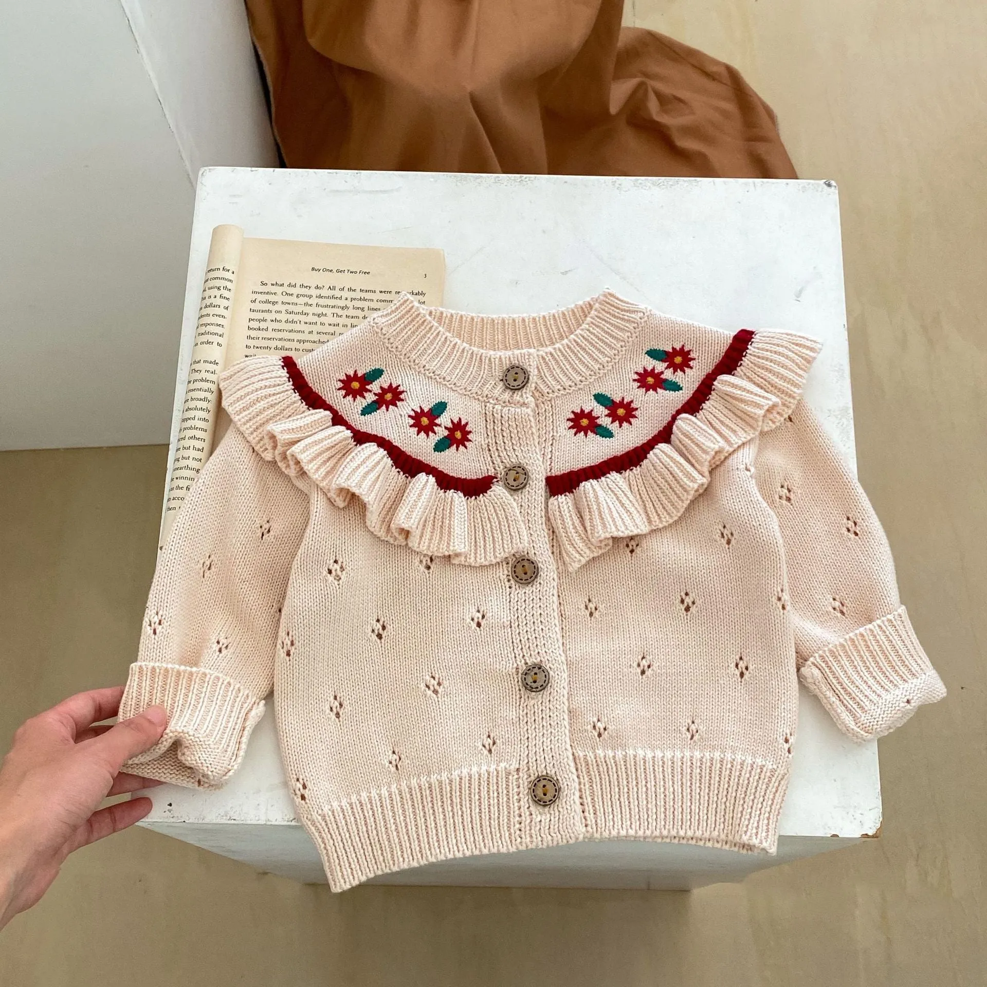 Baby Kid Girls Embroidered Cardigan Wholesale 230828308