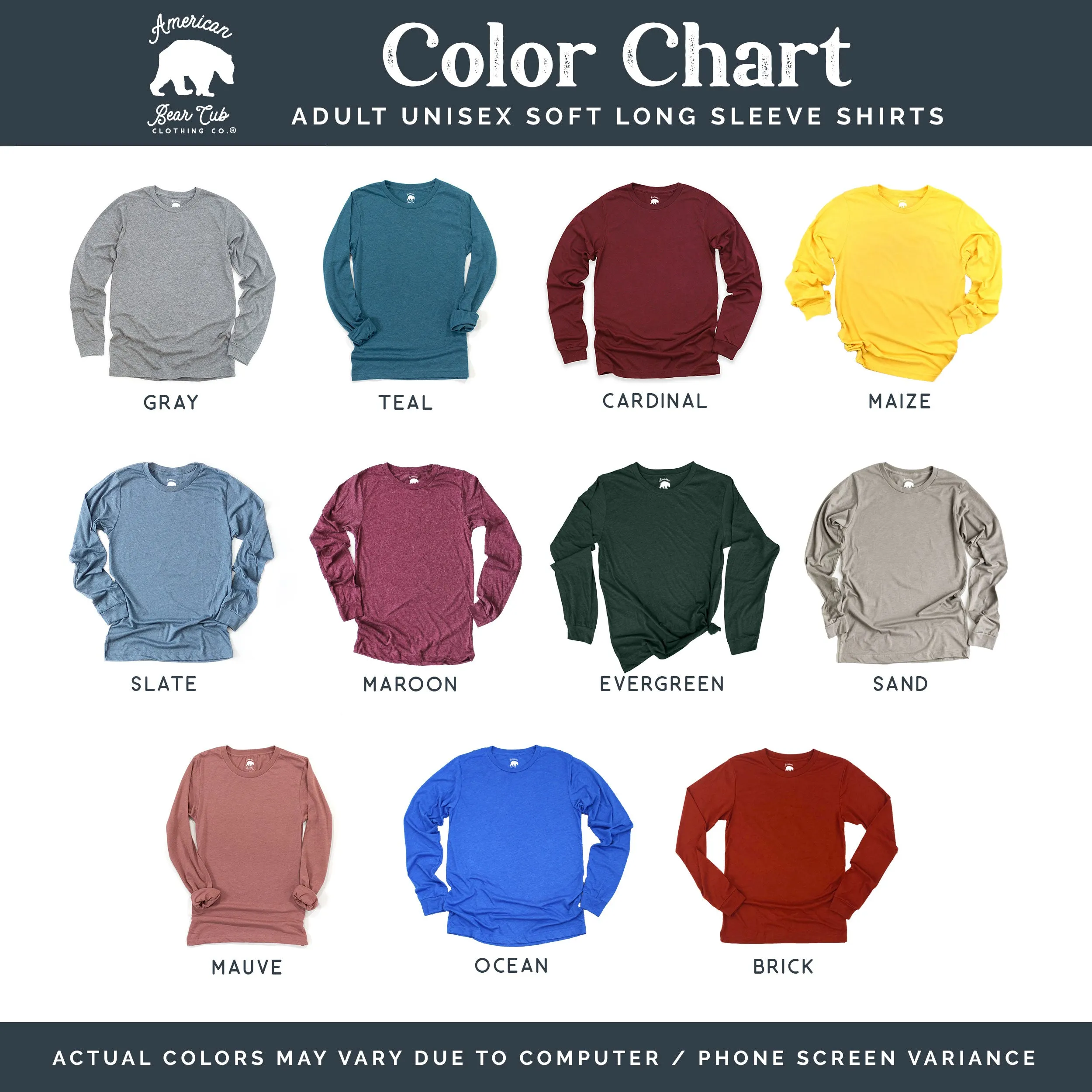 Bear Mountain Adult Long Sleeve Shirts