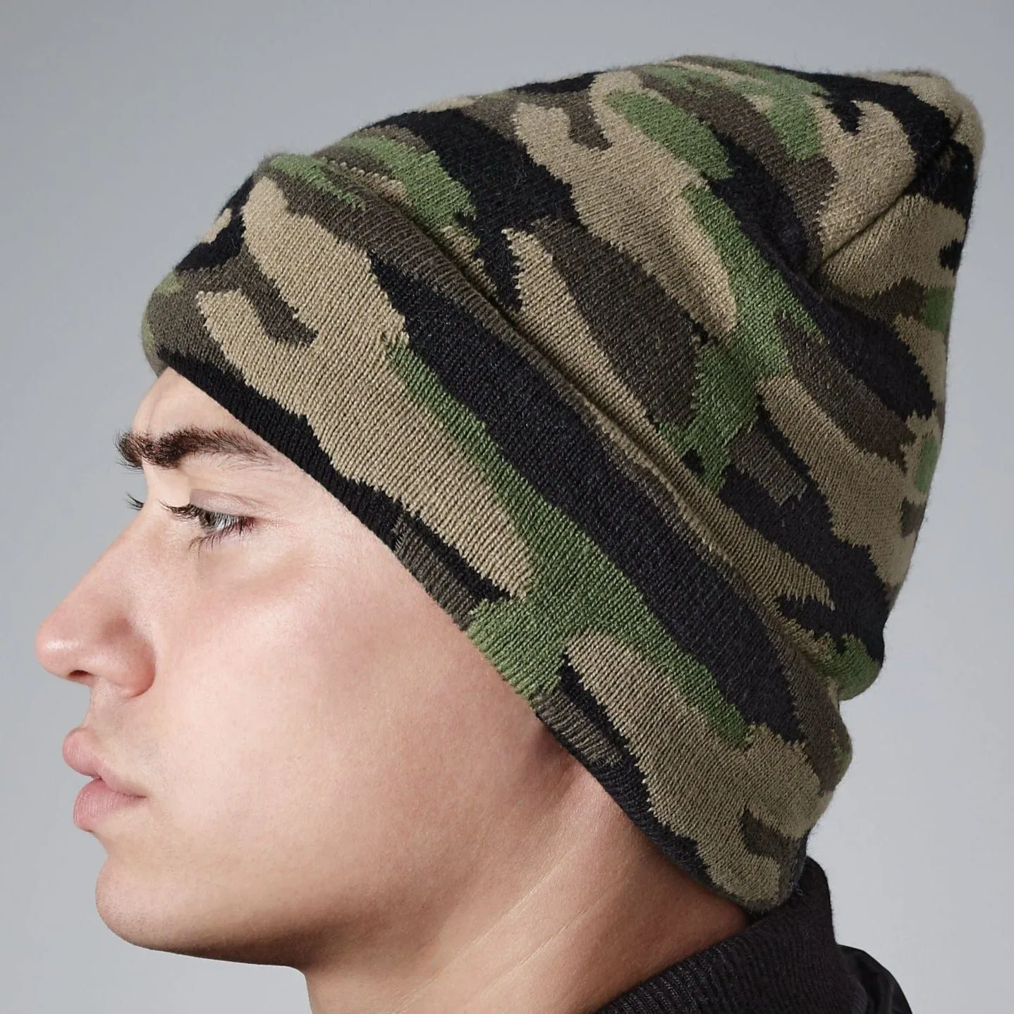 Beechfield Camo Cuffed Beanie Hat