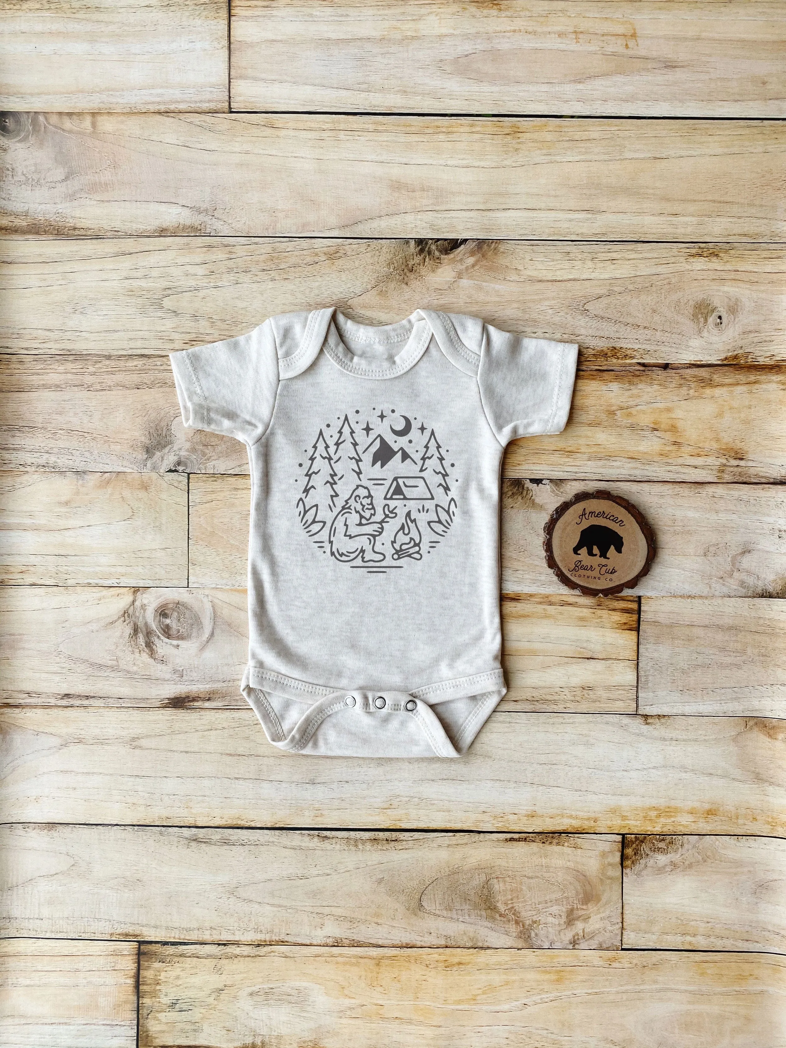 Bigfoot Camping   Bonfire Bodysuits, Shirts & Raglans for Baby, Toddler & Youth