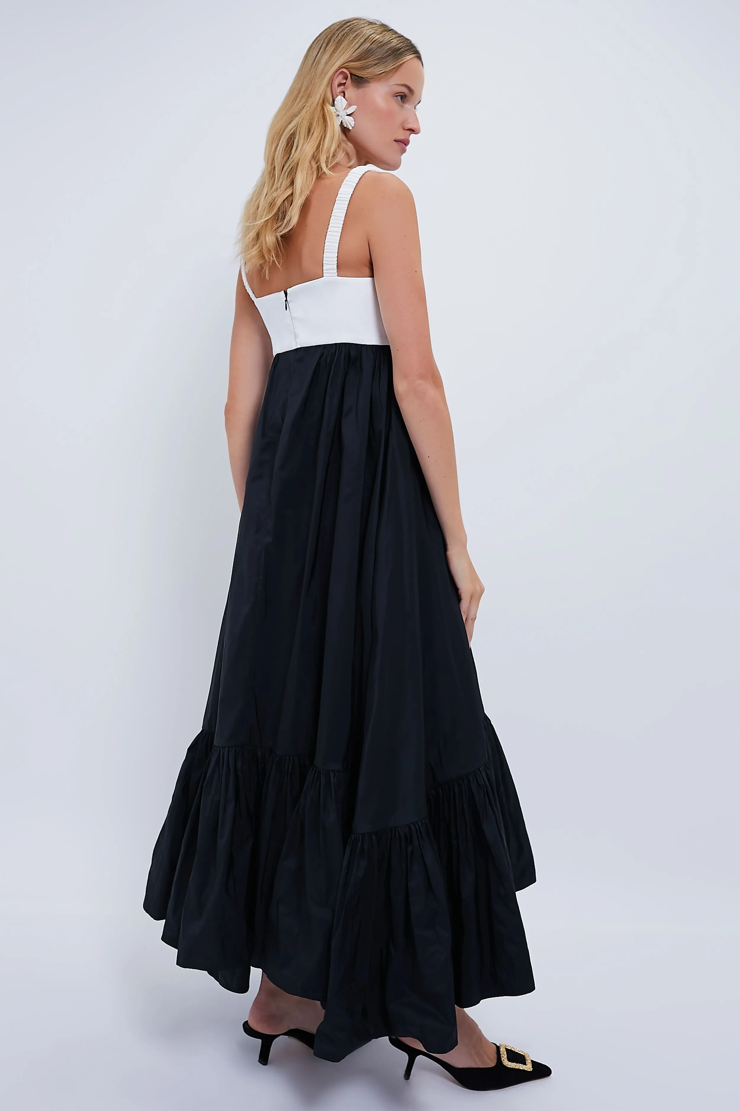 Black and White Snowdrop Maxi Dress