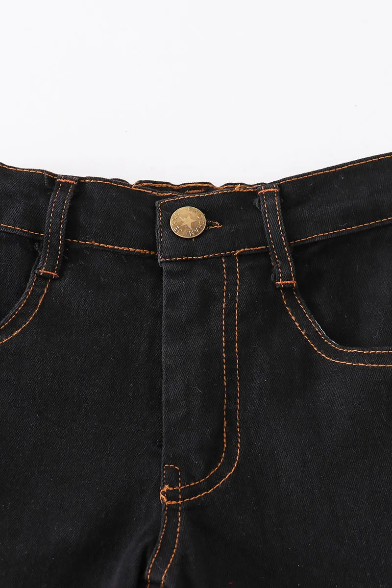 Black bell girl denim jeans