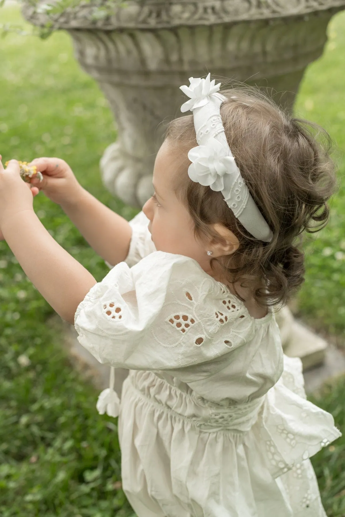 Blanca White Flower Headband