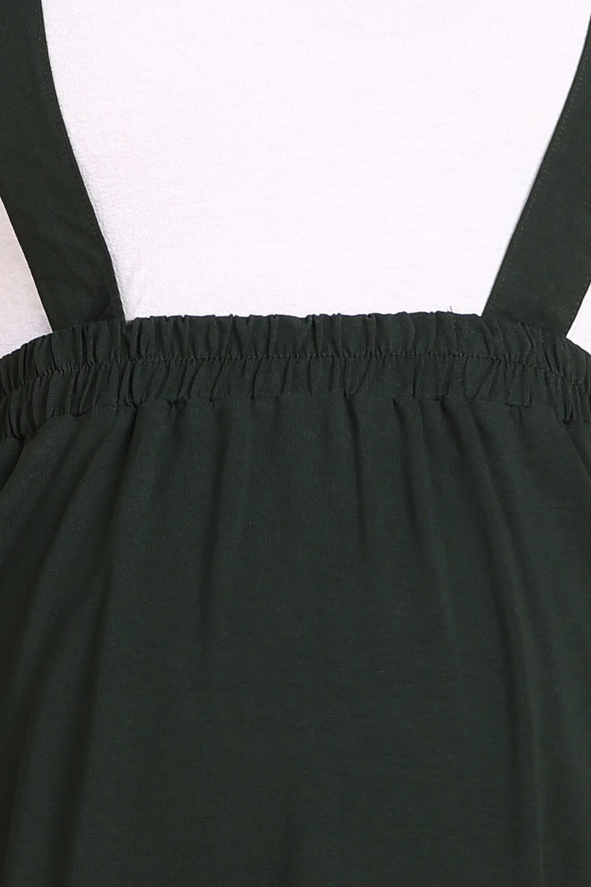 Bottle Green 100% Cotton Jersey Maternity Skirt with Detachable Strap & Pockets