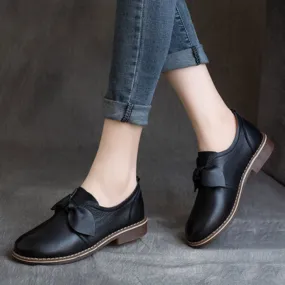 Bow-Knot British Style Flats Shoes For Women