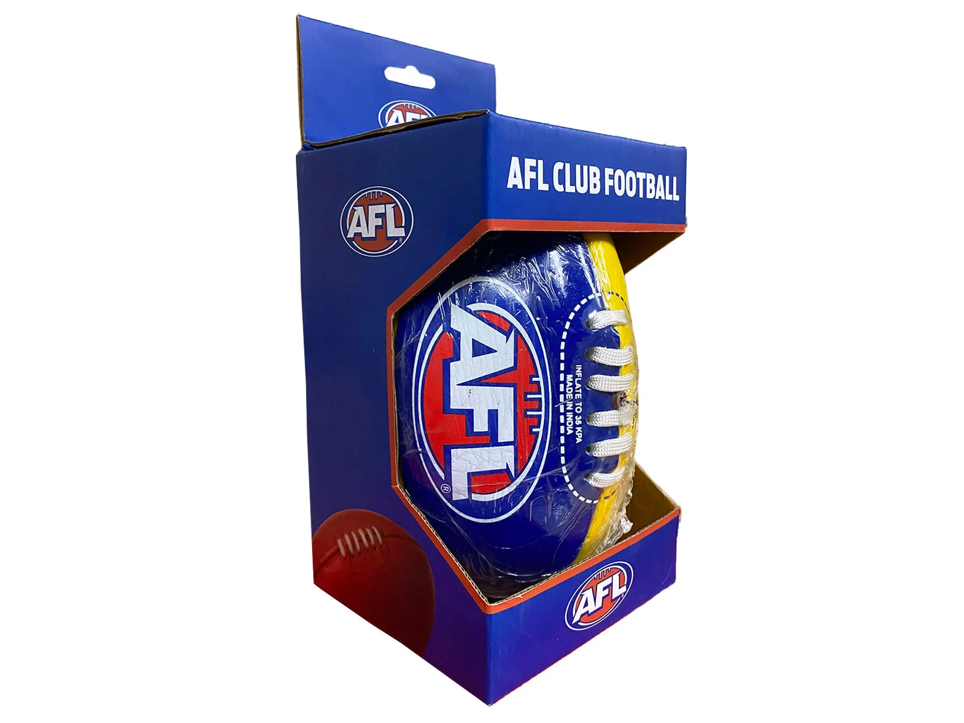 Burley PVC AFL West Coast Eagles Footy Ball 20cm <br> 9BA102G017