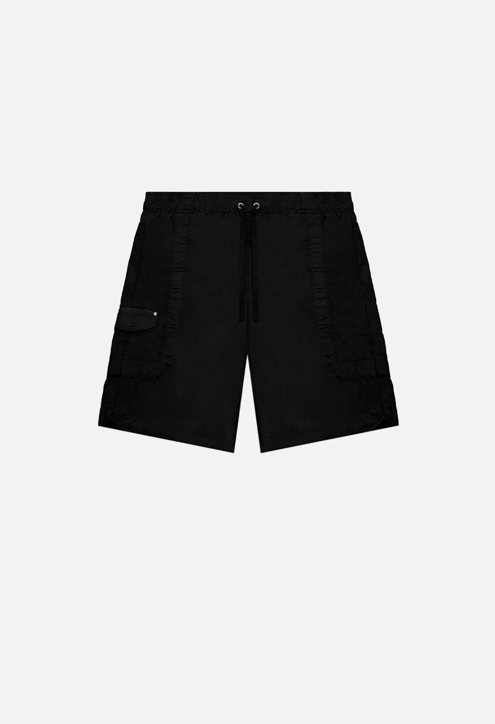 Cotton Poplin Frame Shorts / Black