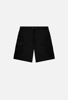 Cotton Poplin Frame Shorts / Black