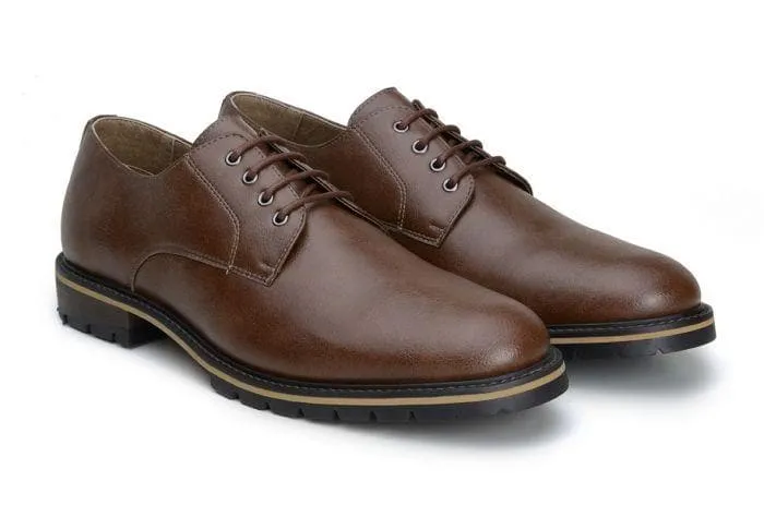 'David' men's derby shoe  by Ahimsa - cognac