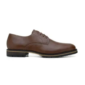 'David' men's derby shoe  by Ahimsa - cognac