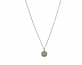 Diamond Vermeil Round Star Necklace