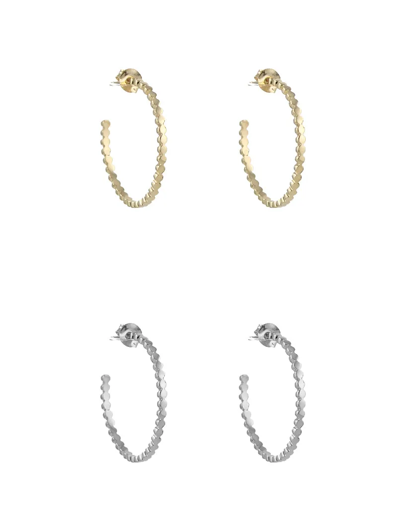 Dotted Hoop Earrings