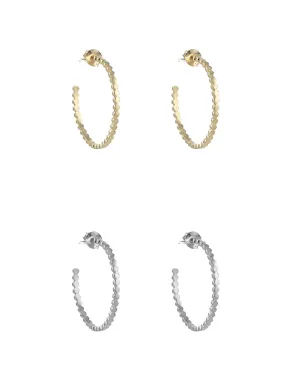 Dotted Hoop Earrings