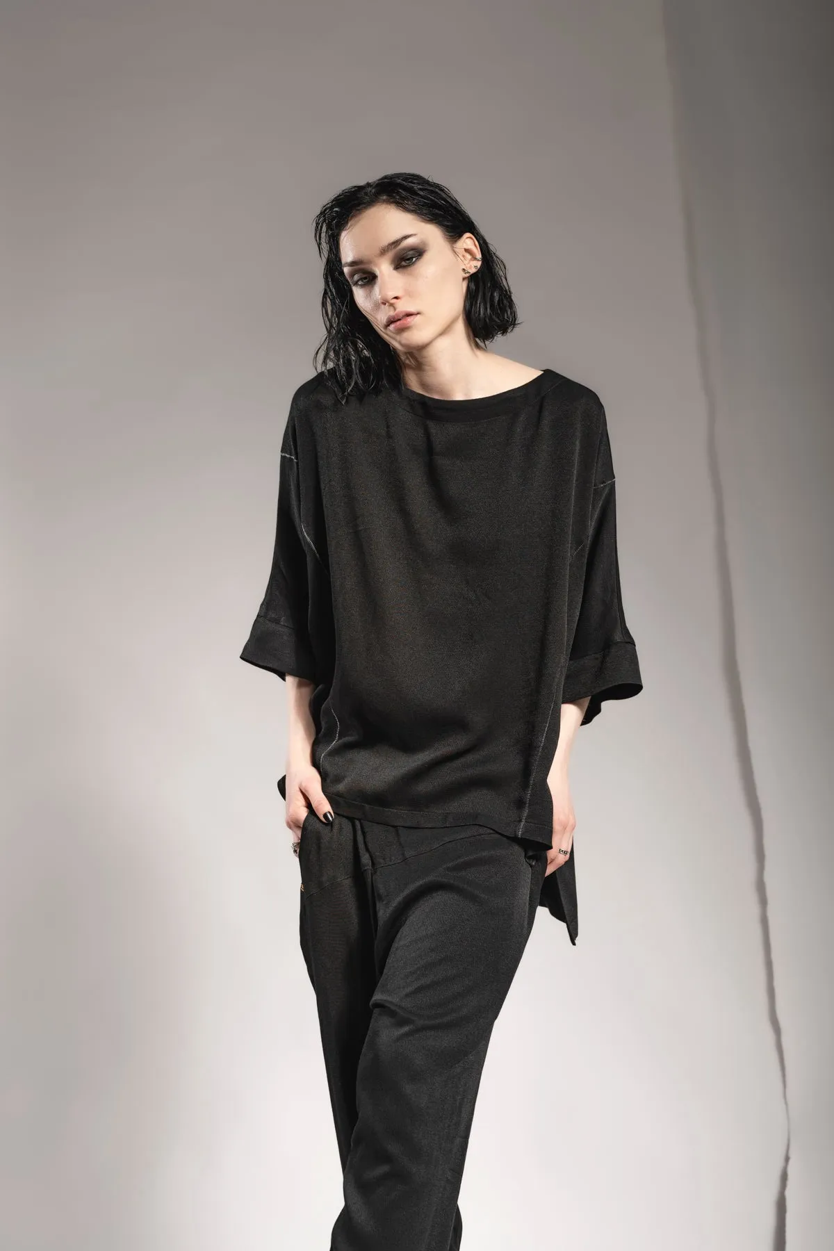 eigensinnig wien | Rosa | Oversize T-Shirt für Damen in Schwarz