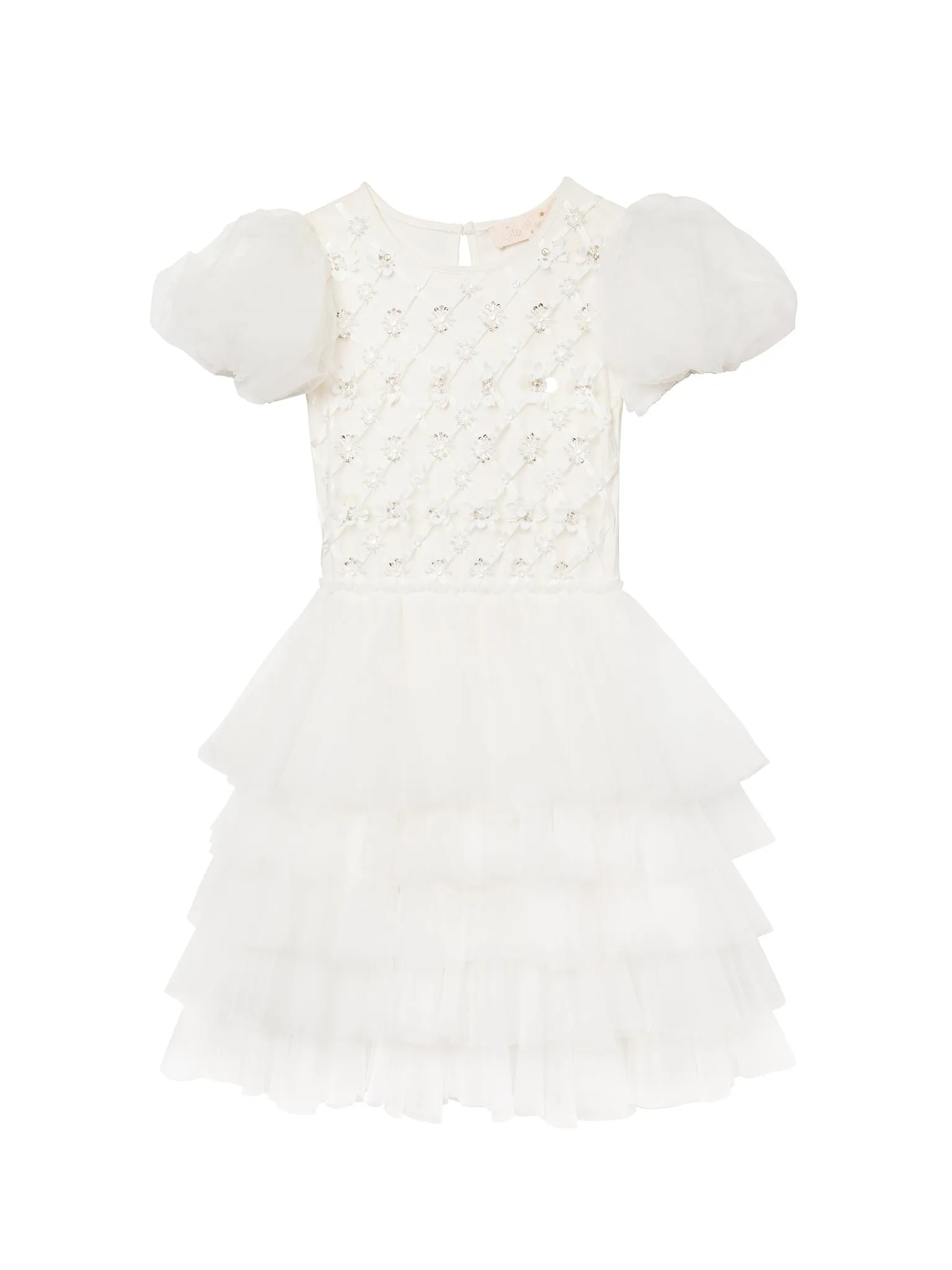 Floral Lattice Tutu Dress