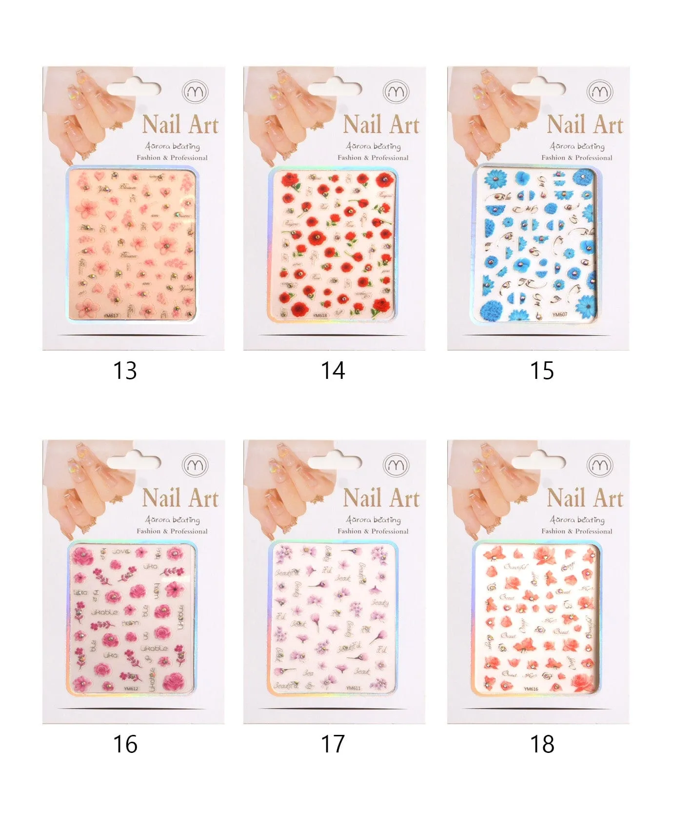 Flower Nail Stickers