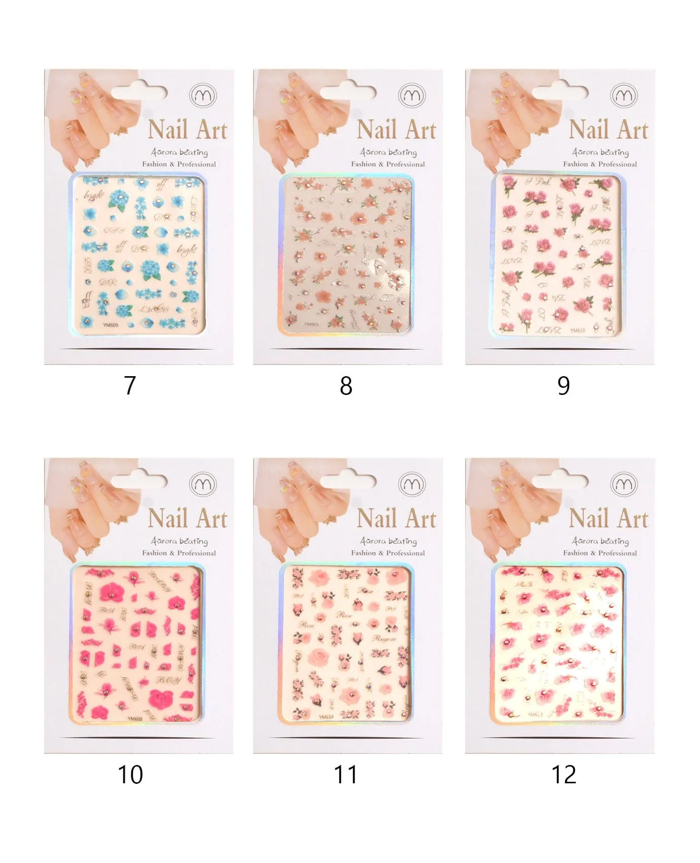 Flower Nail Stickers