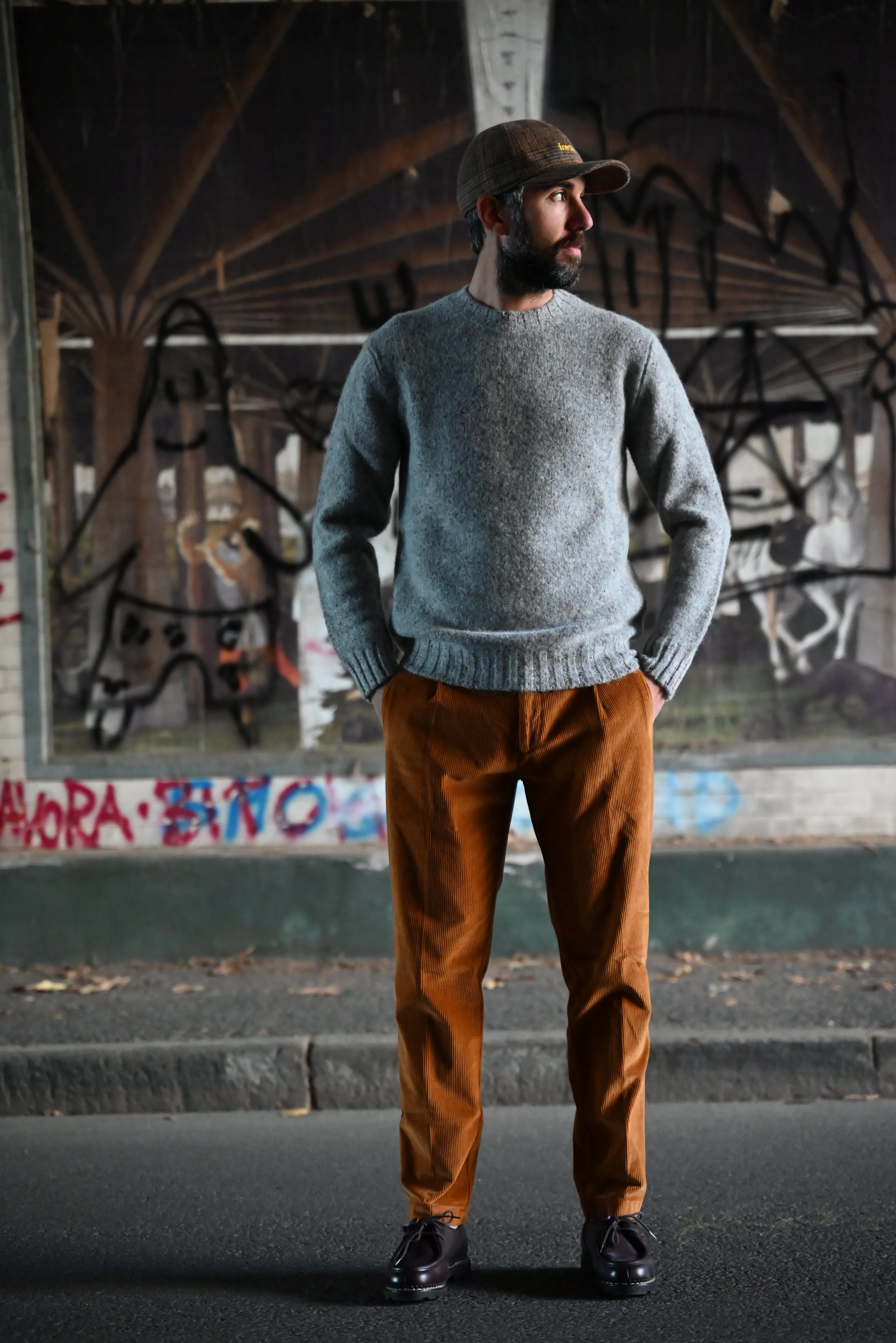 FRESH Bruce Crew Neck Wool Sweater Grey