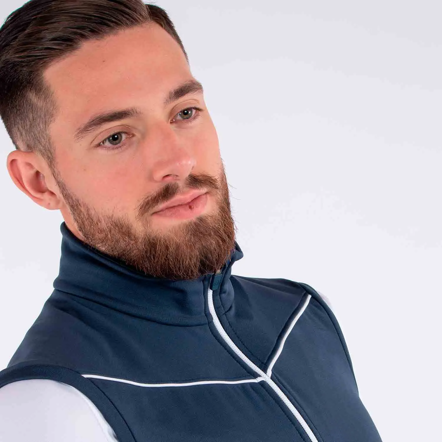 Galvin Green Davon Insula Vest - Navy/White