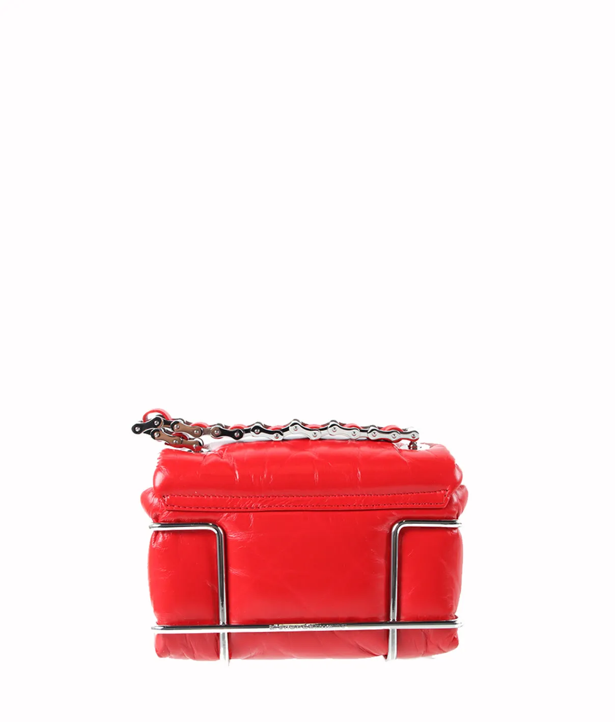 Halo Quilted Crossbody, Red/Silver