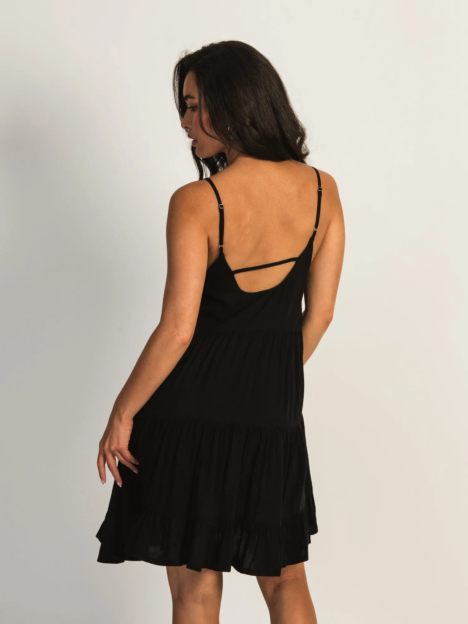 HARLOW TIERED DRESS - BLACK