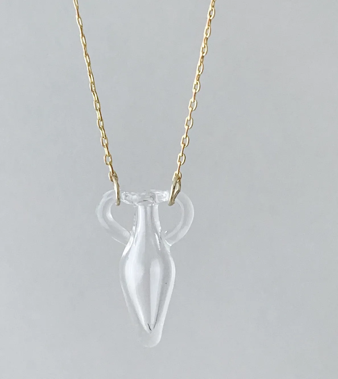 Heron and Lamb: Petite Glass Amphora Necklace