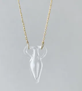 Heron and Lamb: Petite Glass Amphora Necklace