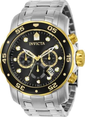 INVICTA Pro Diver Mens Watch - Stainless Steel - Gold-Tone Accents - Bracelet