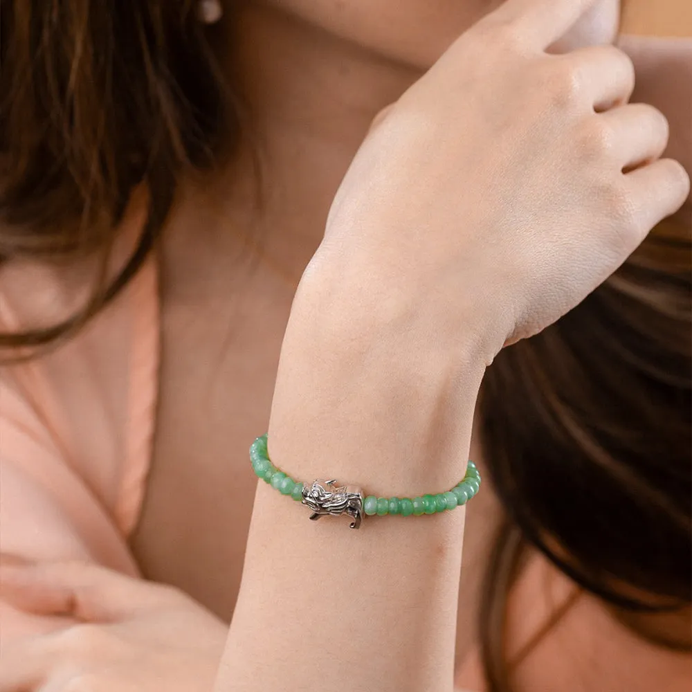 Jadeite's Embrace: Fei Cui Bracelet & Necklace Bundle (Free Jadeite Elephant)