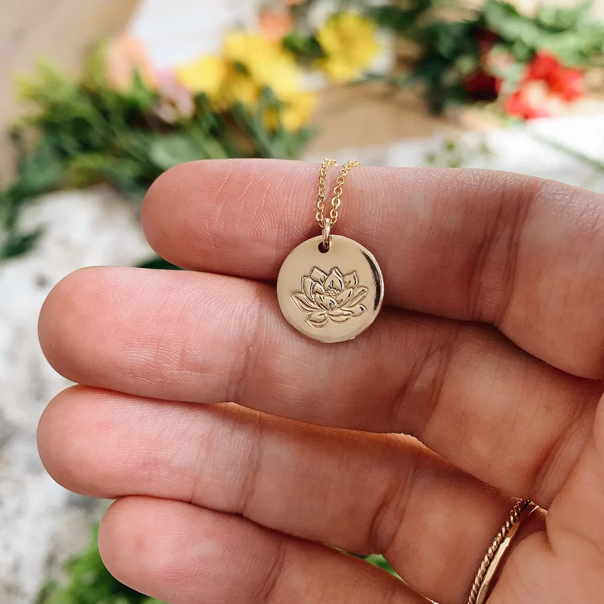 July Birth Flower Necklace