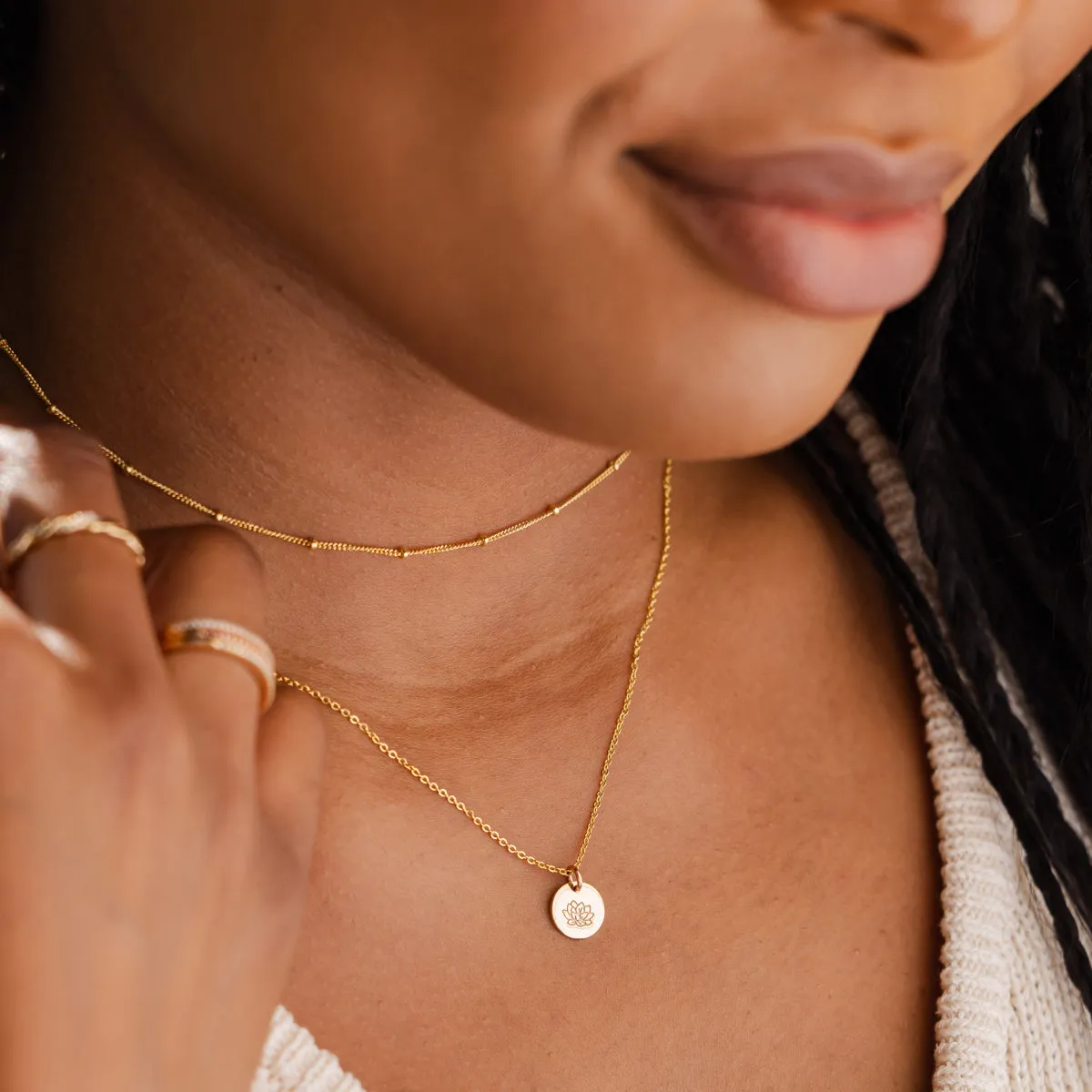 July Birth Flower Necklace