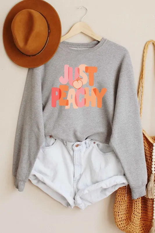 JUST PEACHY GRAPHIC SWEATSHIRT