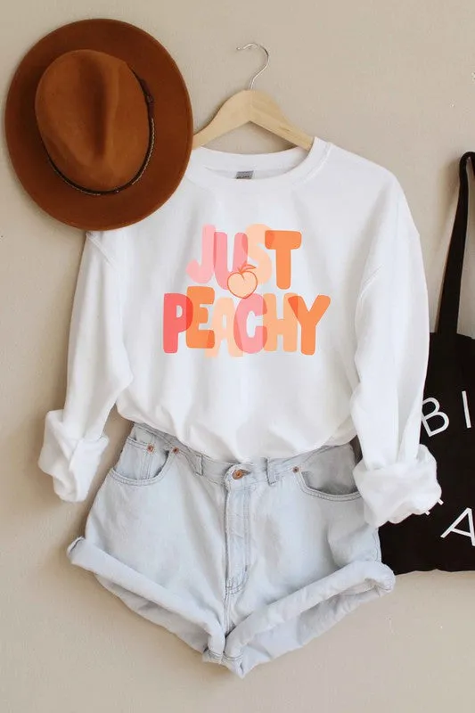 JUST PEACHY GRAPHIC SWEATSHIRT