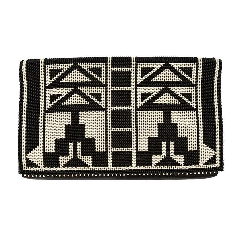 Karungi Beaded Leather Clutch 06